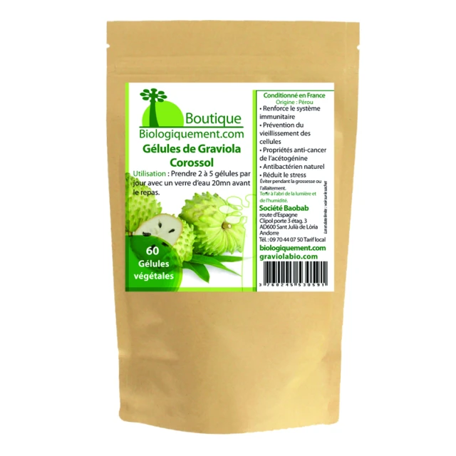 Gélules de fruit de Graviola Corossol