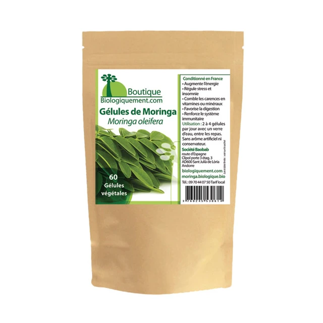Gélules de feuilles de Moringa