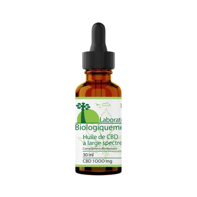 Huile de CBD bio à large spectre 1000mg