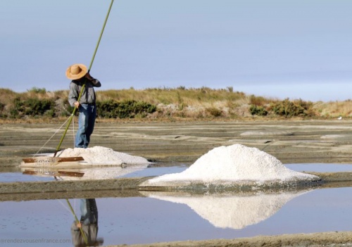 Le gros sel gris bio produit par le paludier Gilles Hervy dans les marais salants de Guérande